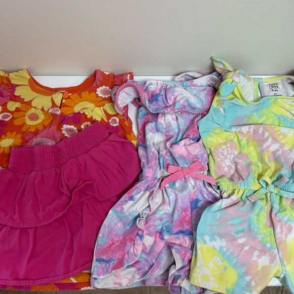 Girls 3T Romper & Outfit Bundle Falls Creek Nannette Garanimals Carters - Picture 1 of 5